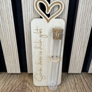 Geldgeschenk Karte mit Reagenzglas