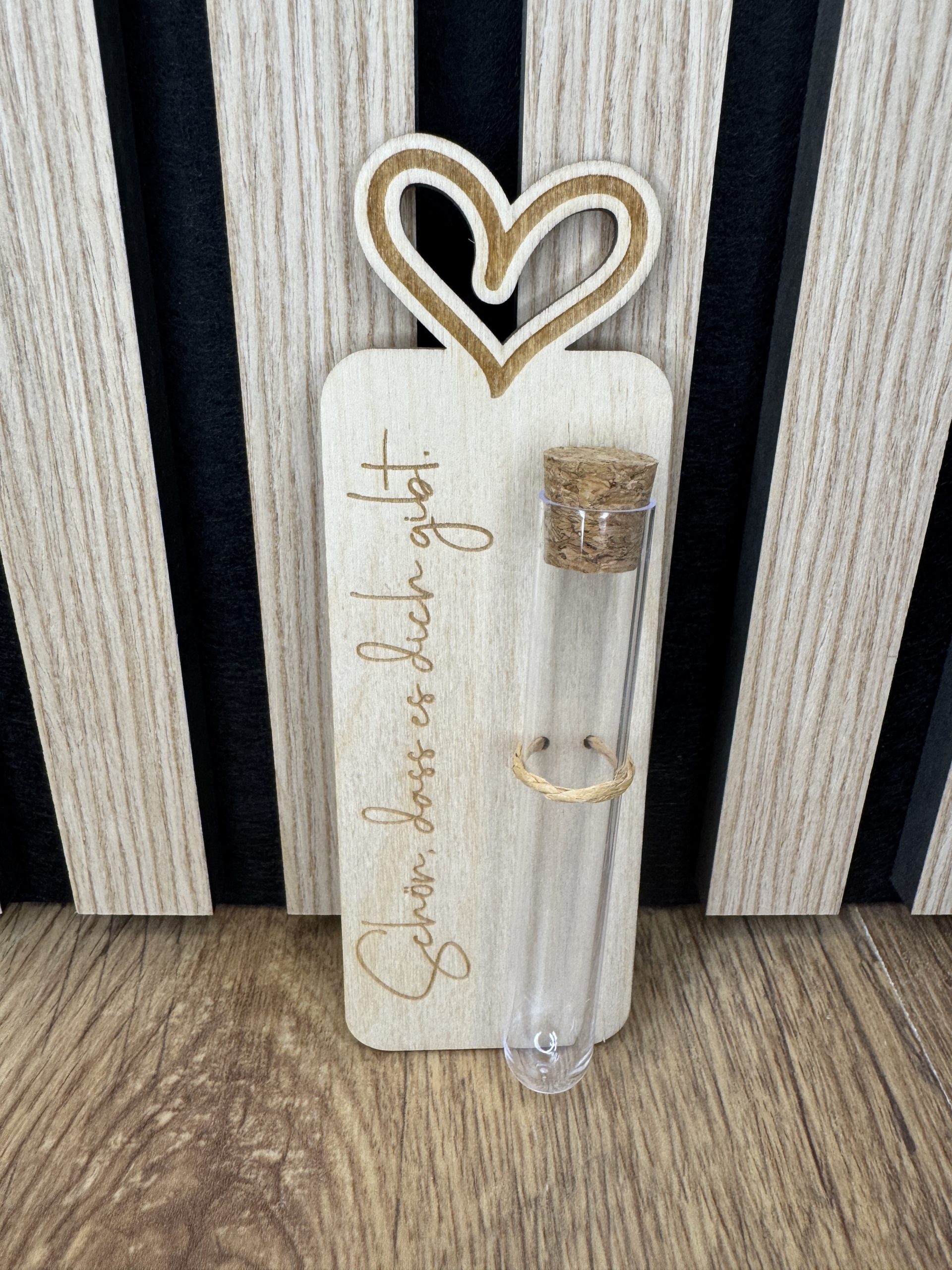 Geldgeschenk Karte mit Reagenzglas