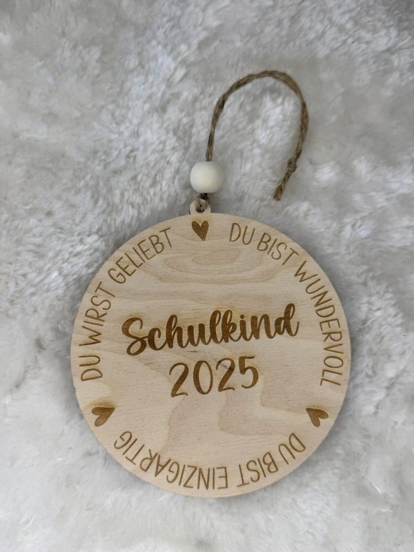 Holzschild Schulkind
