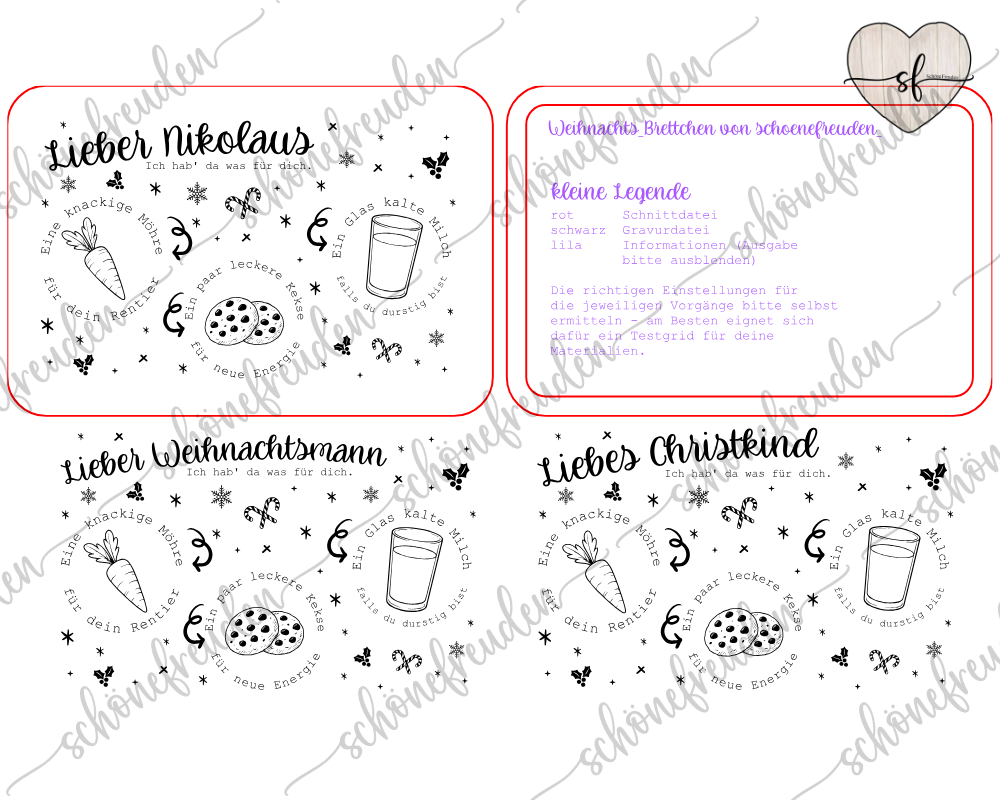 Weihnachts-Brettchen – Laser Datei – Bild 4