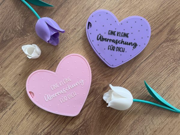 Gutscheinbox mit Herz – 3D-Druck Datei, STL, 3mf