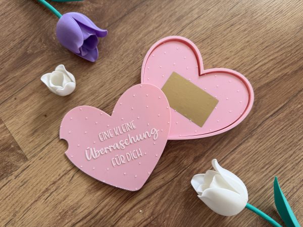Gutscheinbox mit Herz – 3D-Druck Datei, STL, 3mf