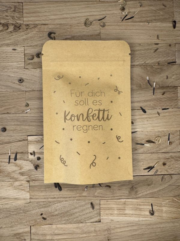 Für dich soll es Konfetti regnen - Samentüten