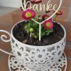 Blumenstecker "Danke" für Laser & 3D Druck | SVG | XCS | 3mf