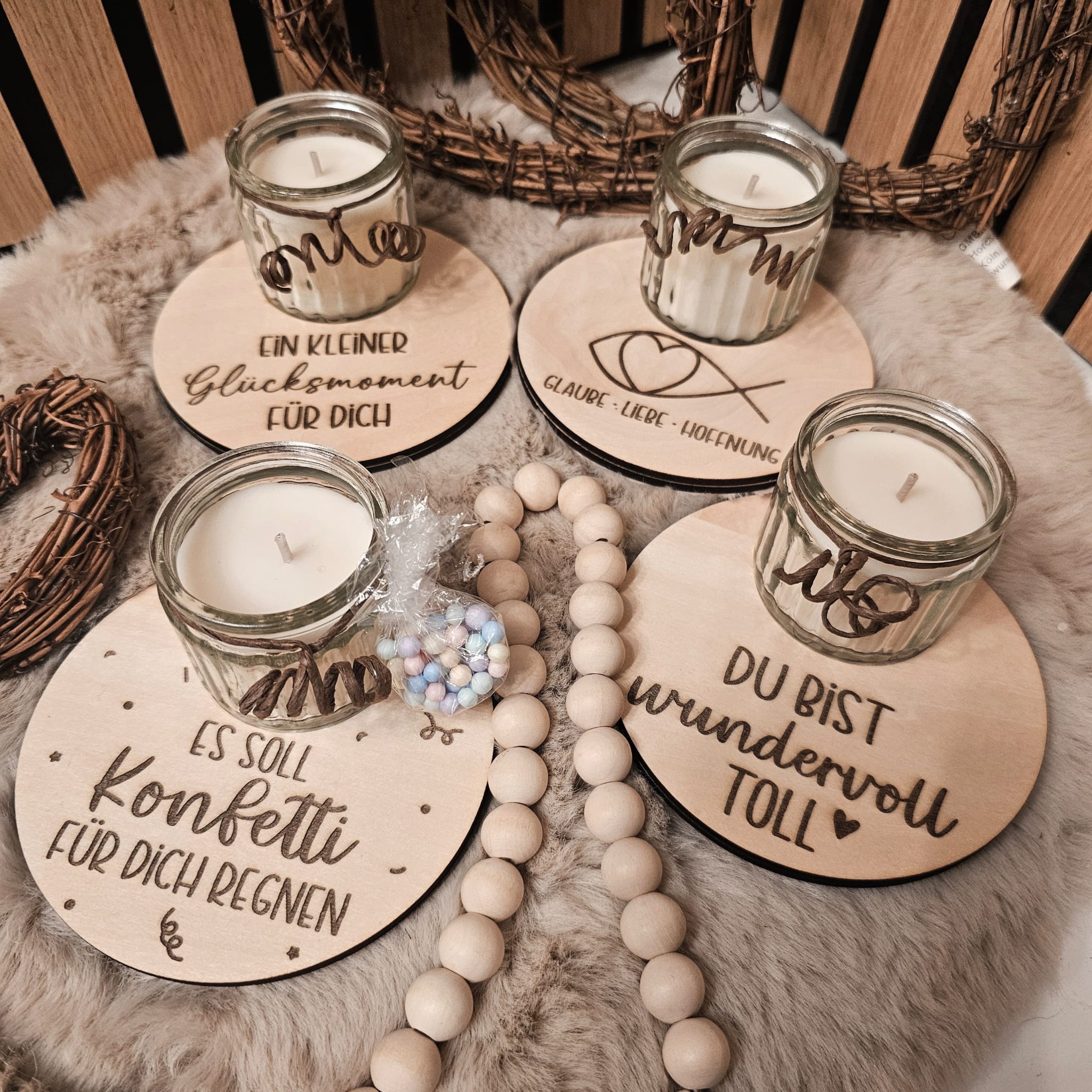 Kerzenhalter mit Sprüchen - Laserdatei | SVG, XCS – Bild 3