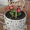 Blumenstecker "Danke" für Laser & 3D Druck | SVG | XCS | 3mf