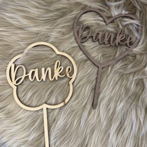 Blumenstecker "Danke" für Laser & 3D Druck | SVG | XCS | 3mf