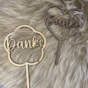 Blumenstecker "Danke" für Laser & 3D Druck | SVG | XCS | 3mf