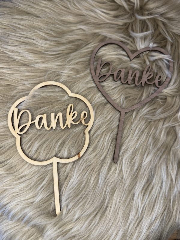 Blumenstecker "Danke" für Laser & 3D Druck | SVG | XCS | 3mf