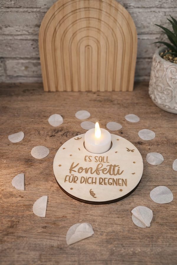 Kerzenhalter mit Sprüchen - Laserdatei | SVG, XCS