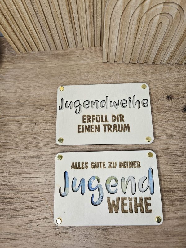 Geldgeschenk Jugendweihe Kommunion Konfirmation | Laserdatei & 3D Druck Datei | SVG XCS 3MF