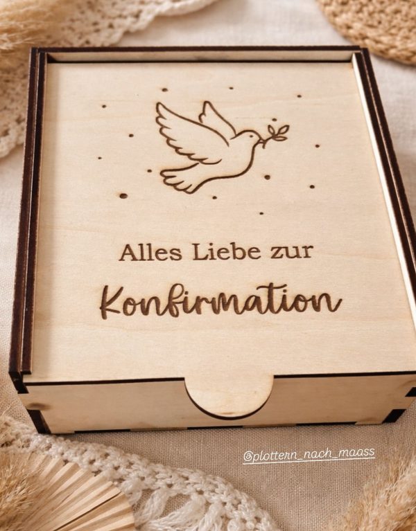 12c34a04-a6ad-41a7-a0c7-c9f4ea68416a Geschenkbox Laserdatei | Geschenkverpackung Holz SVG | Box mit Gravur Geburtstag Hochzeit Taufe Kommunion | Laser Datei 3mm 4mm