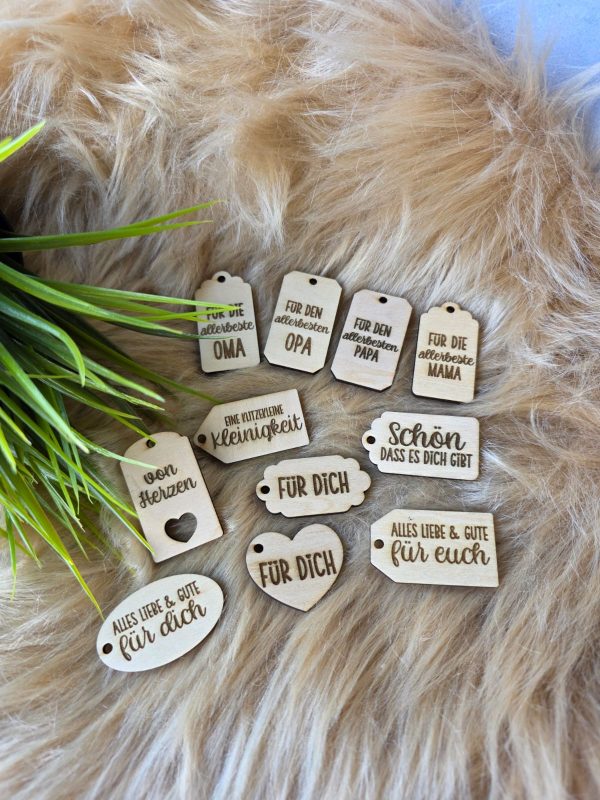 Anhänger & Tags Laserdatei | Geschenkanhänger Set mit Sprüchen | SVG für Laser & Plotter | DIY Geschenkdeko