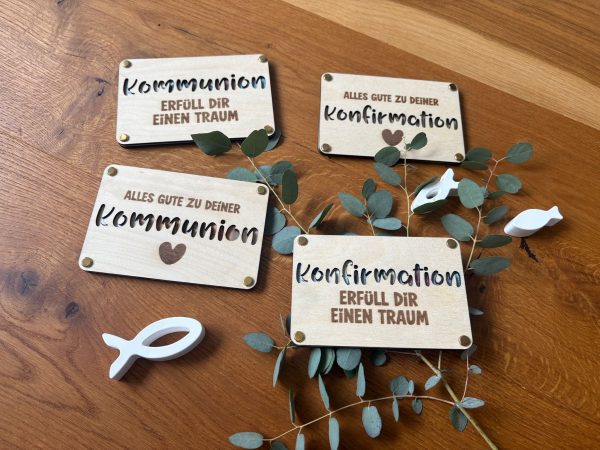 Geldgeschenk Jugendweihe Kommunion Konfirmation | Laserdatei & 3D Druck Datei | SVG XCS 3MF