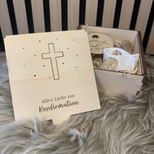 Geschenkbox Laserdatei | Geschenkverpackung Holz SVG | Box mit Gravur Geburtstag Hochzeit Taufe Kommunion | Laser Datei 3mm 4mm