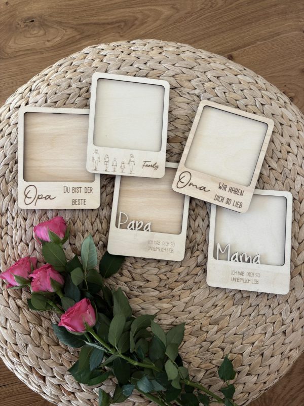 Bilderrahmen Mama & Papa – Laser & 3D Druck Datei | Geschenkidee mit Herz | 10x10 & 10x15 cm