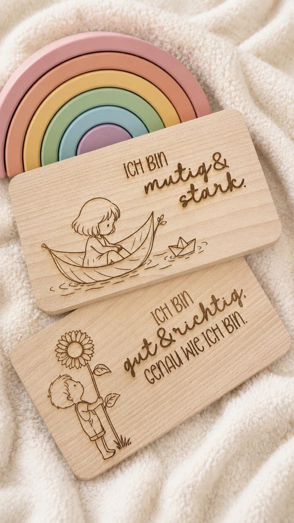 Affirmationen – Lasergravur Datei mit Kinder Motiven & positiven Sprüchen | inkl. Gewerbelizenz | SVG | XCS