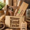 Männerhandtasche – Laserdatei für 3 & 4 mm Sperrholz | Herren- & Vatertags Geschenk | Plotter Sprüche inklusive