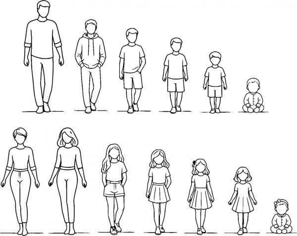 Familienglück – Lasergravur & Plotter Datei | Familien Silhouetten | Personalisierbare Motive