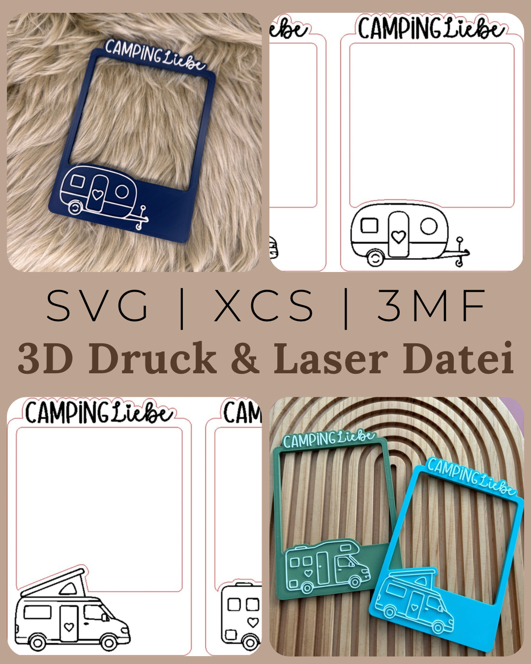 CampingLiebe – Datei für Laser & 3D-Druck inklusive Gewerbelizenz