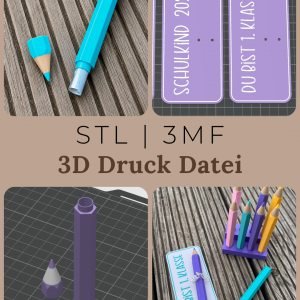 Geldgeschenk Stift – 3D-Druck Datei | 3MF | inkl. Gewerbelizenz