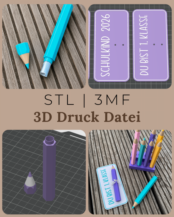 Geldgeschenk Stift – 3D-Druck Datei | 3MF | inkl. Gewerbelizenz