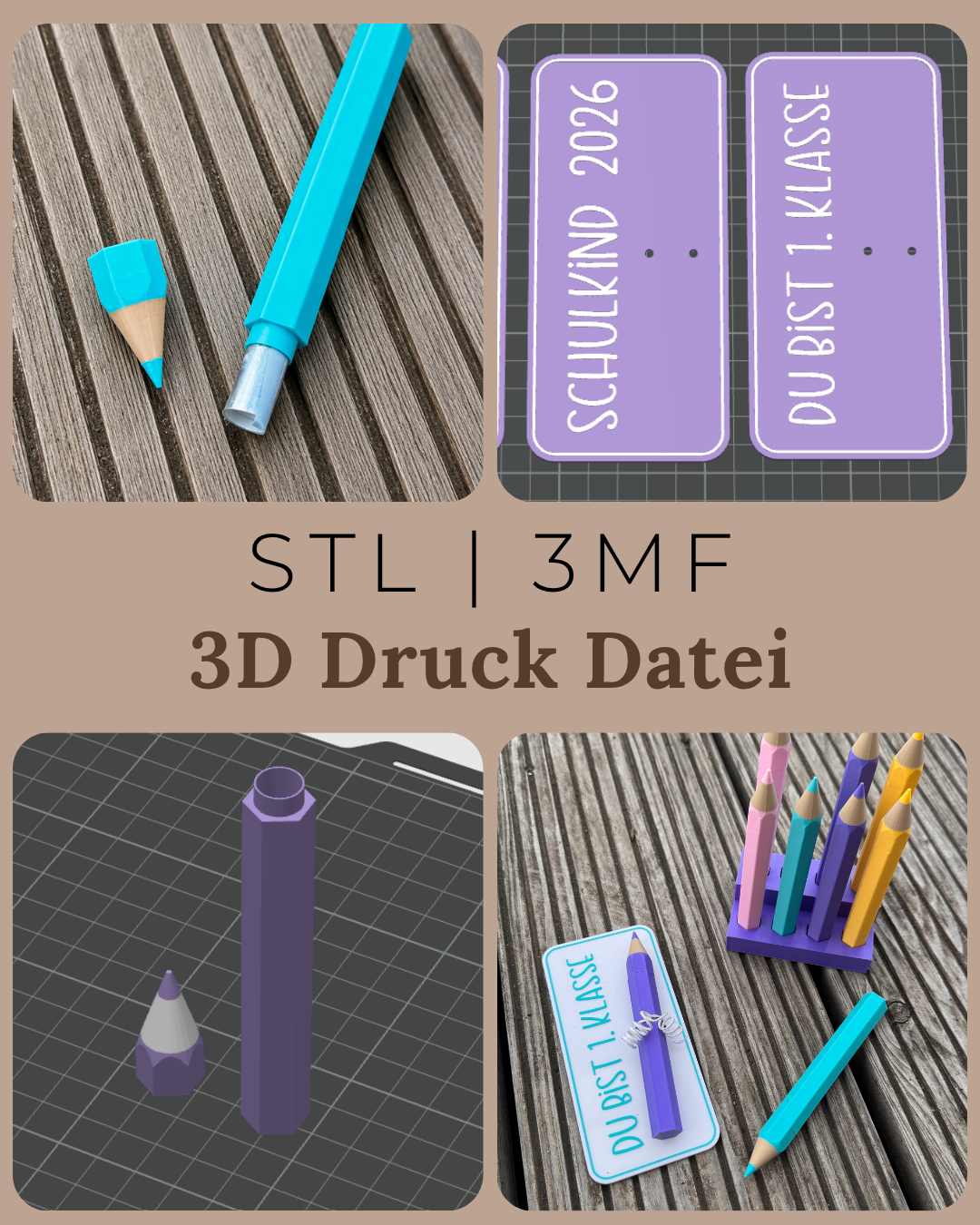 Geldgeschenk Stift – 3D-Druck Datei | 3MF | inkl. Gewerbelizenz