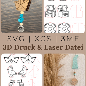 Sonnenfänger Maritim – Laser- & 3D-Druck-Datei inkl. Gewerbelizenz | SVG, XCS, 3mf