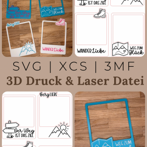 Wanderliebe – Laser- & 3D-Druck-Datei inkl. Gewerbelizenz