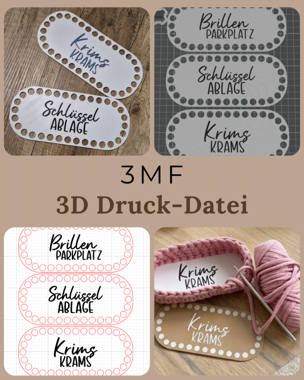 Kleine Häkelkörbe – 3D-Druckdatei inkl. Gewerbelizenz