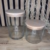 Vorratsglas mit graviertem Holzdeckel – individuell personalisiert